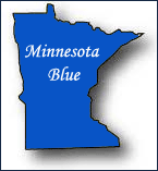 blue Minnesota state map