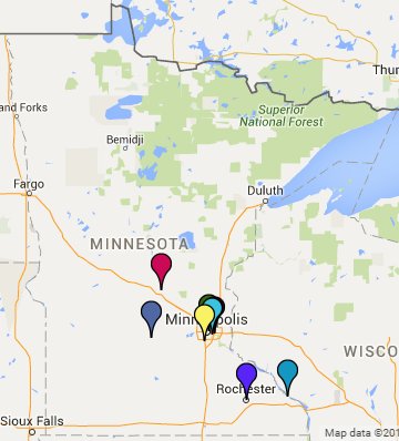 Minnesota State of the State locations
