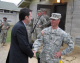 Governor Pawlenty meets with some of the nearly 2,600 Minnesota National Guard members headed to Ira...