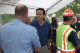 Governor Pawlenty thanks rescue and recovery workers at the scene of the I-35W bridge tragedy -- Aug...