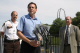 Governor Pawlenty, Secretary of the Navy Donald Winter and Hennepin County Sheriff Rich Stanek brief...