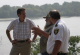 Governor Pawlenty discusses flood relief efforts with Brownsville Mayor Timothy Serres -- September ...