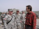 Governor Tim Pawlenty speaks with SSG Sean Scrimshaw, from Rochester, Minn., at Camp Vrelo's Tent Ci...