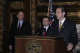 Governor Tim Pawlenty, joined by Acting Commissioner Bob McFarlin (left) appointed Tom Sorel as Comm...