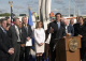 Governor Pawlenty participates in a press conference to announce details regarding the official open...