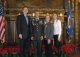 Governor Pawlenty and First Lady Mary Pawlenty visit with Staff Sgt. Chad Malmberg and his mother.  ...