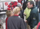 Governor Pawlenty visits with volunteers working near the Emergency Operations Center in Moorhead --...