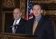 Governor Tim Pawlenty and Wisconsin Governor Jim Doyle hold a press conference to annouce the first ...