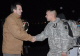 Governor Pawlenty greets the first 250 returning soldiers of the 34th Red Bull Infantry Division as ...