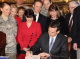 Governor Pawlenty holds a bill signing ceremony for Senate File 2251.  The bill moves up the date of...