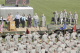 Governor Pawlenty and First Lady Mary Pawlenty participate in the Welcome Home Ceremony of the Monte...