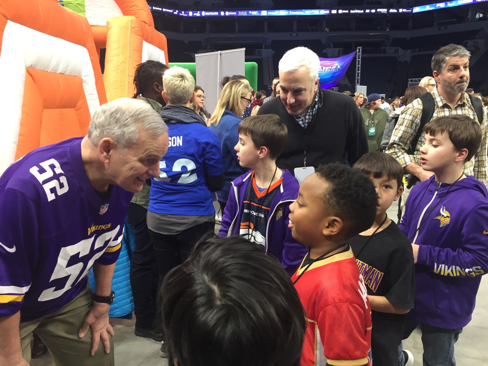 Governor Mark Dayton celebrates Super Bowl Week at the Kids Tailgate Party in Minneapolis