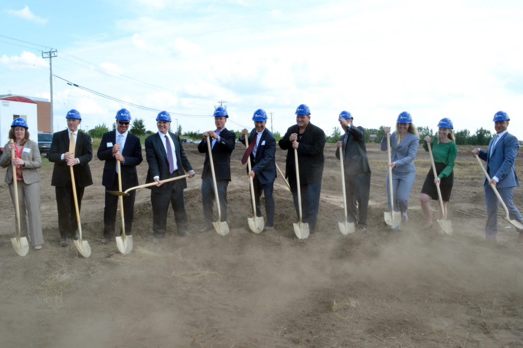 Groundbreaking of two new business expansions in Brooklyn Park made possible by new state investments in the Minnesota Job Creation Fund and the Corridors of Commerce initiative.