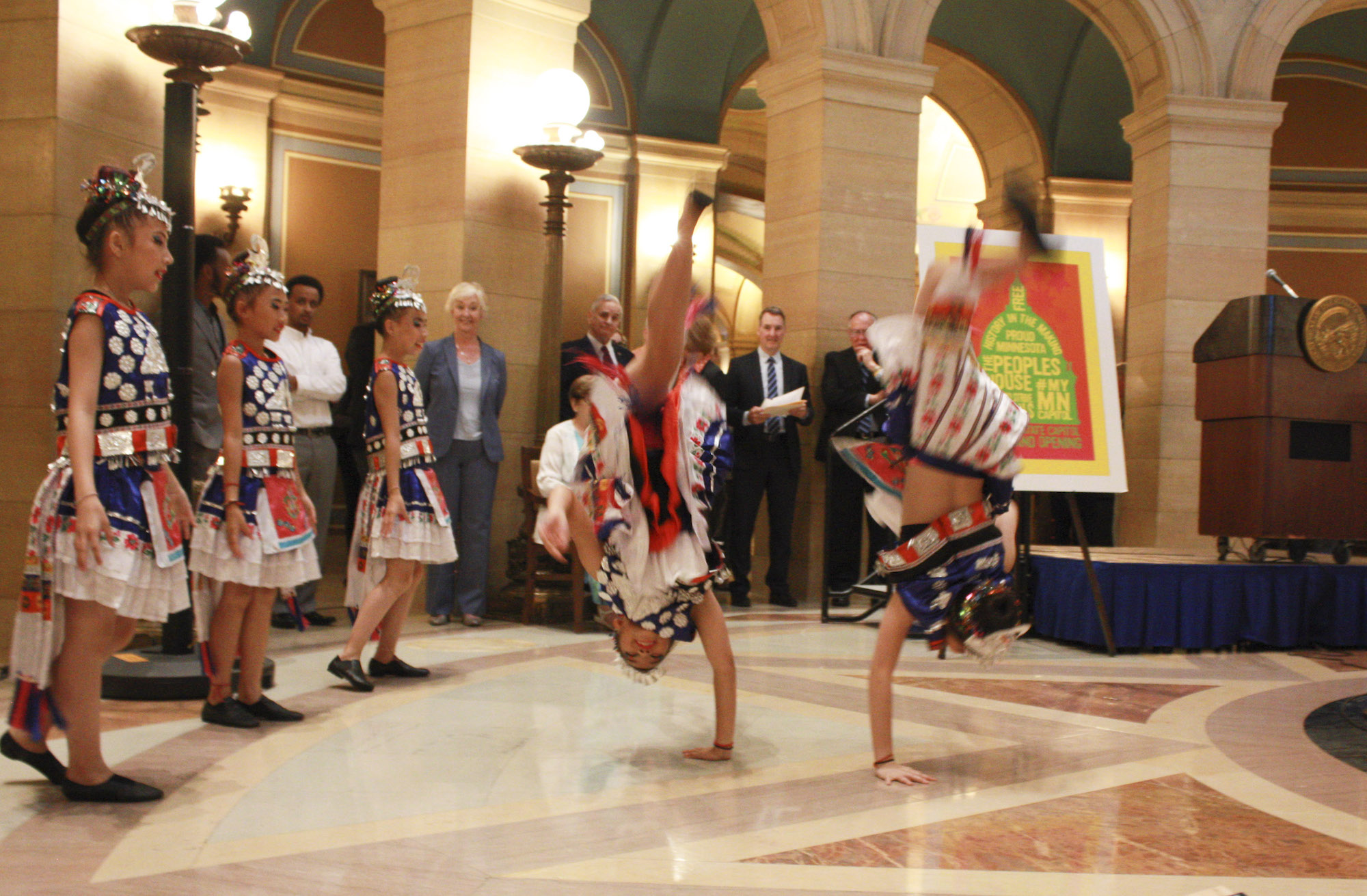 Dancers perform at the Minnesota State Capitol